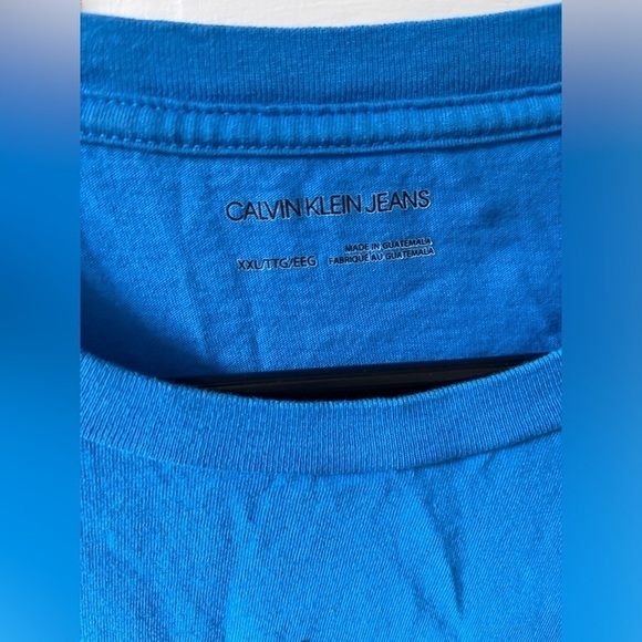Calvin Klein jeans, classic blue T-shirt mens size xxl - Picture 4 of 5